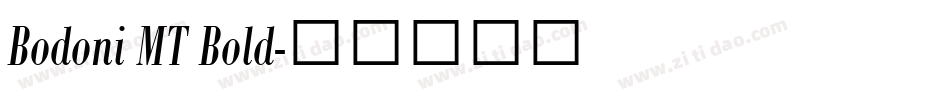 Bodoni MT Bold字体转换